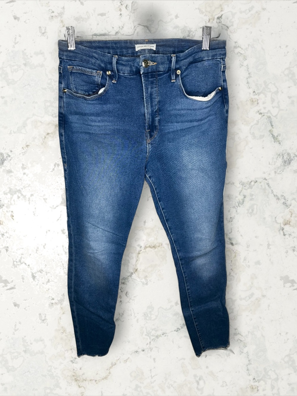 Good American Frayed Hem Skinny Jean 10/30